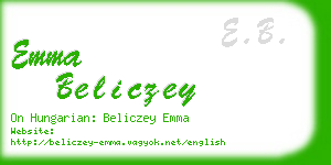 emma beliczey business card